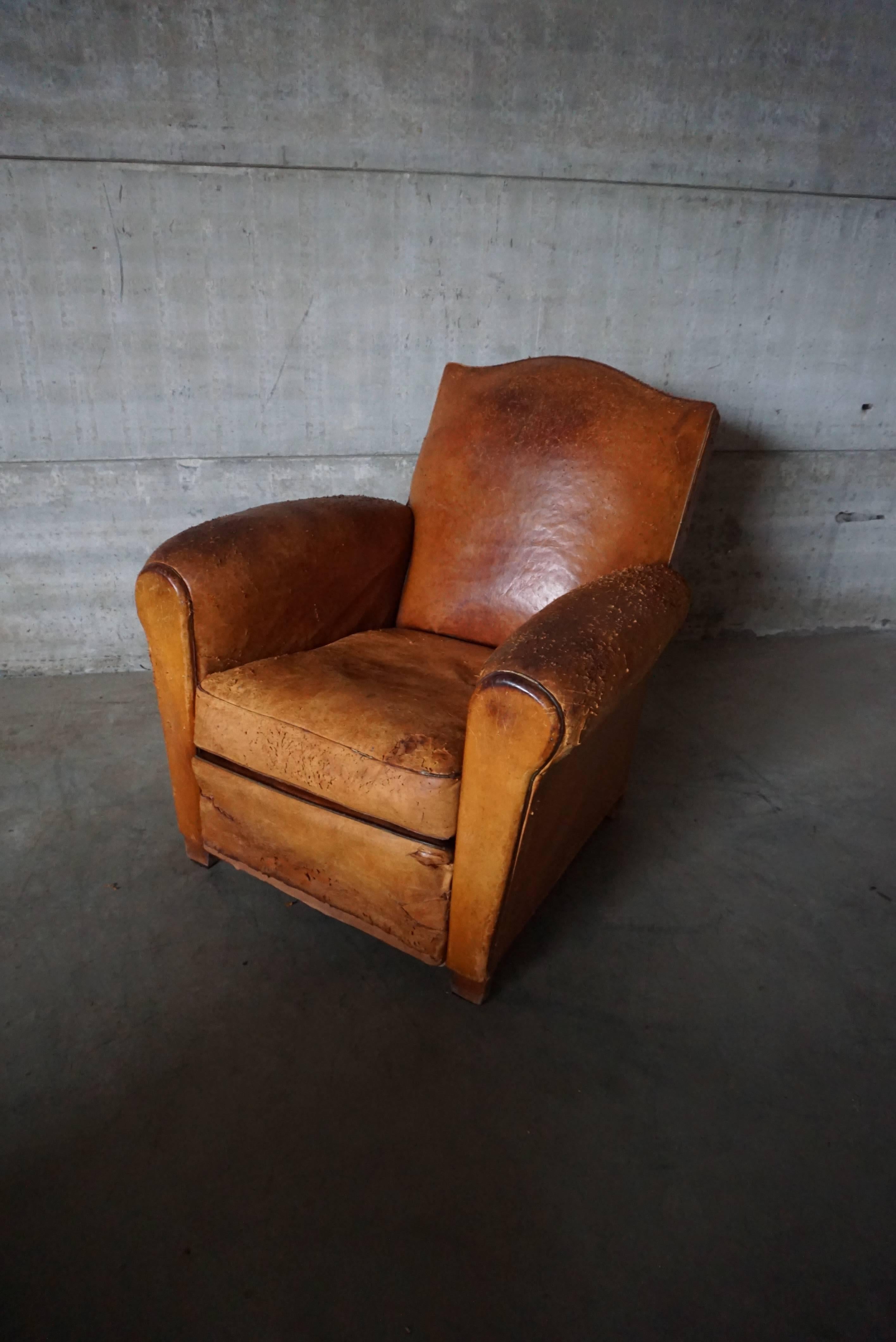 vintage french club chairs