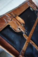 Old France Chest with Leather Details and Locks