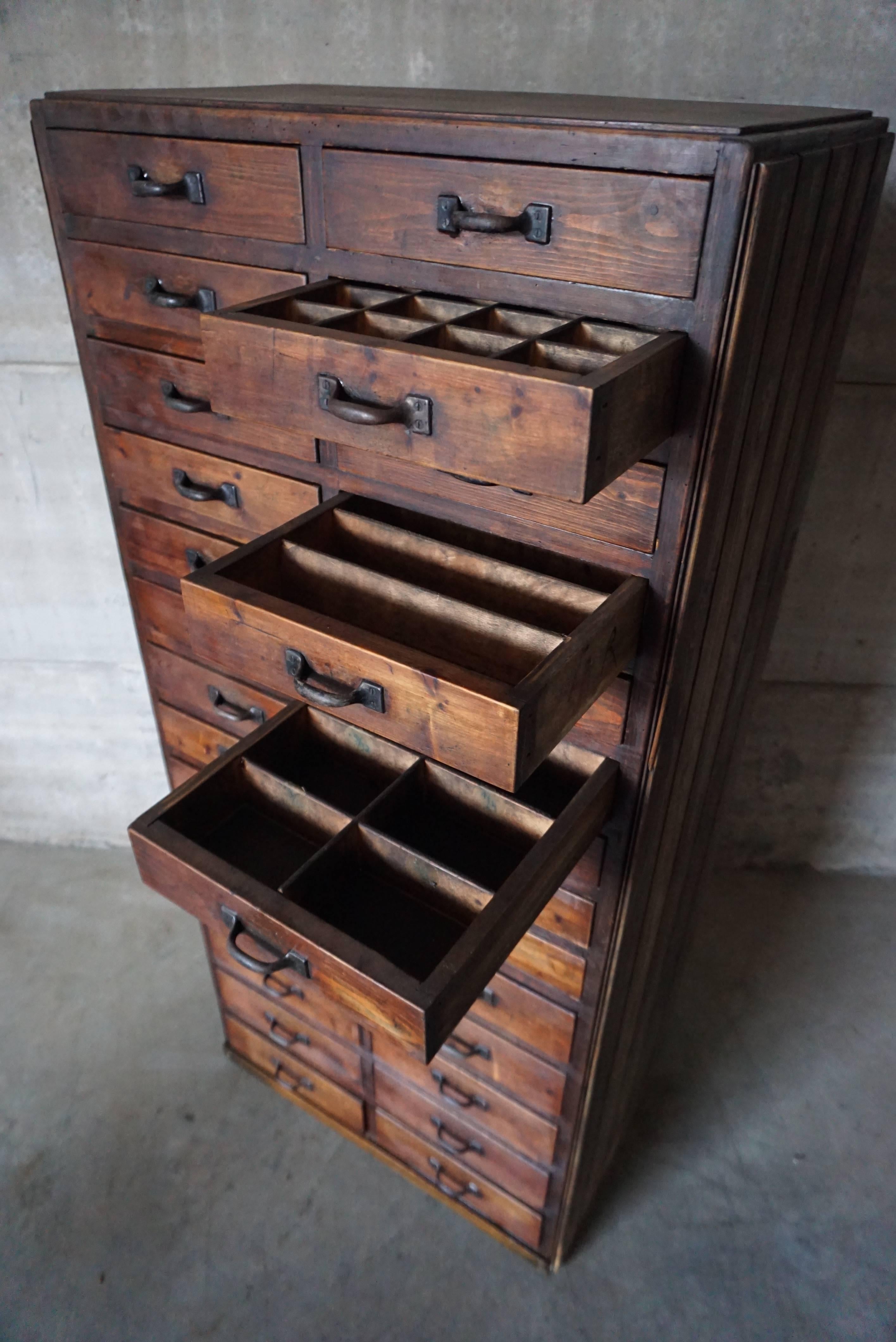 Industrial Pinewood Workshop Cabinet, 1920s 1