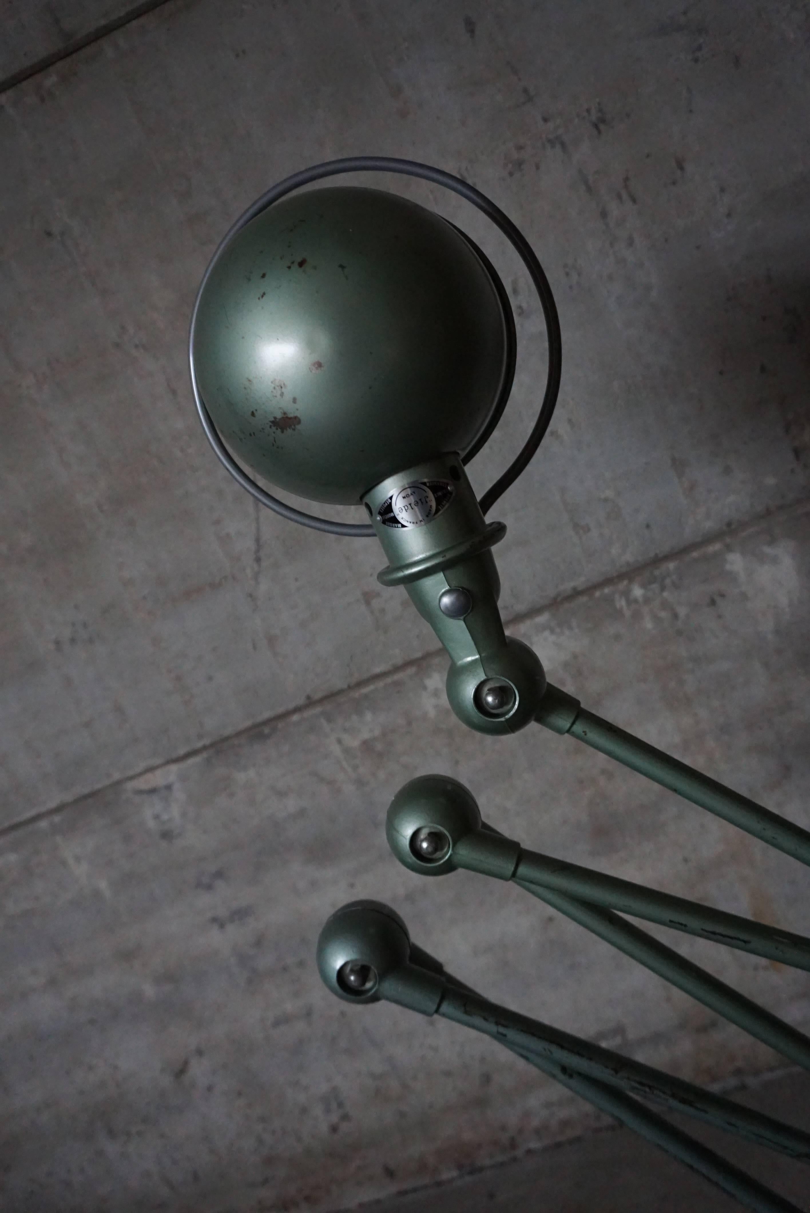 Industrial Five-Armed Vespa Green Lamp from Jieldé In Excellent Condition In Nijmegen, NL