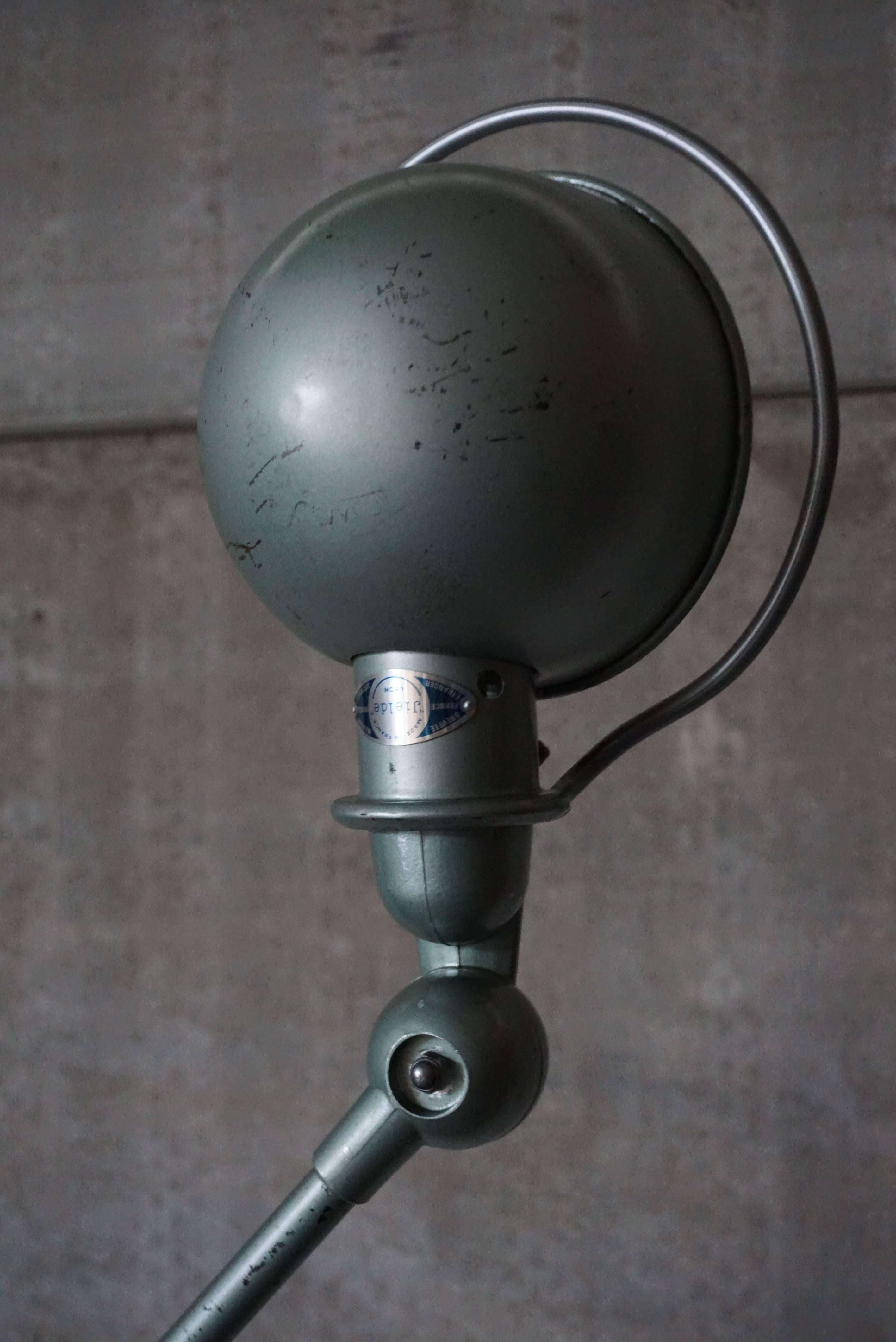 French Industrial Five-Armed Vespa Green Lamp from Jieldé