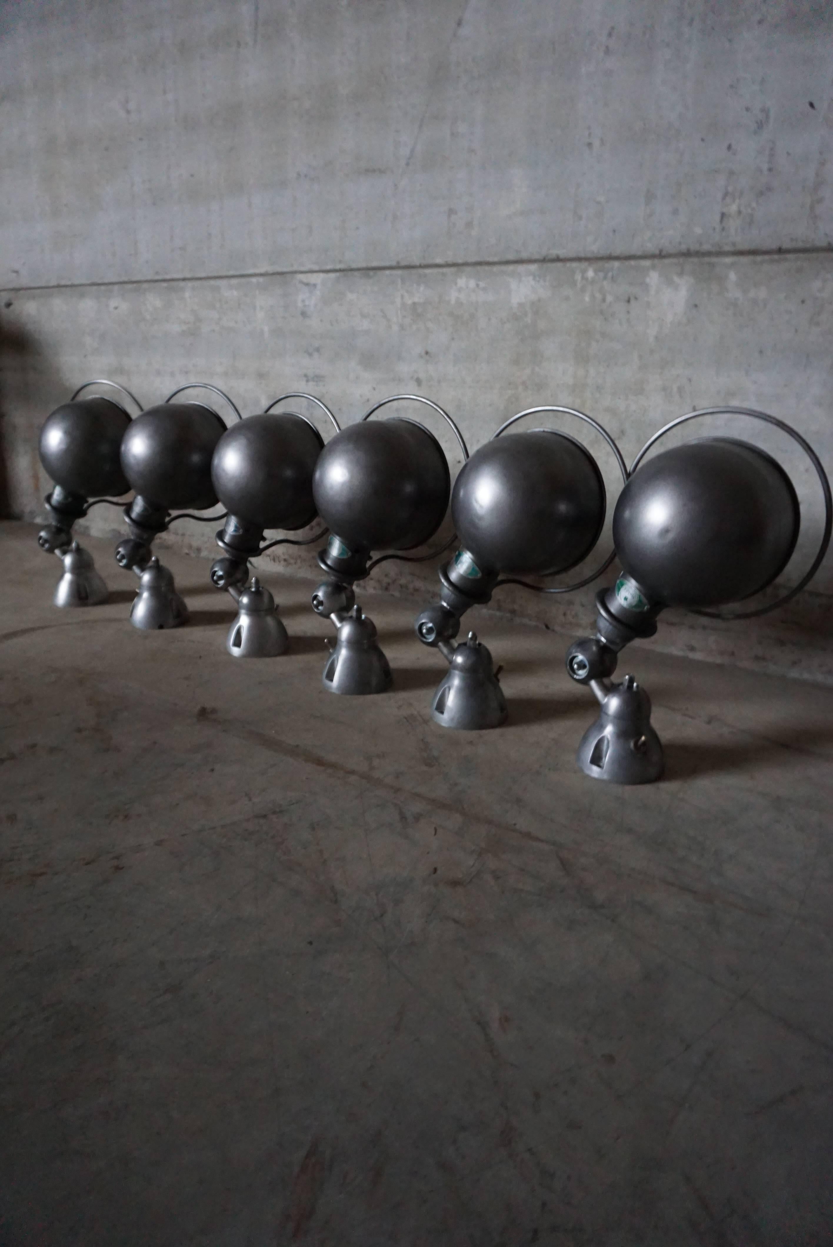French Industrial Wall Lights by Jean-Louis Domecq for Jieldé, 1950s In Excellent Condition In Nijmegen, NL