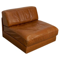 De Sede DS 76 Lounge Chair / Divano letto in pelle cognac, Svizzera, anni '70