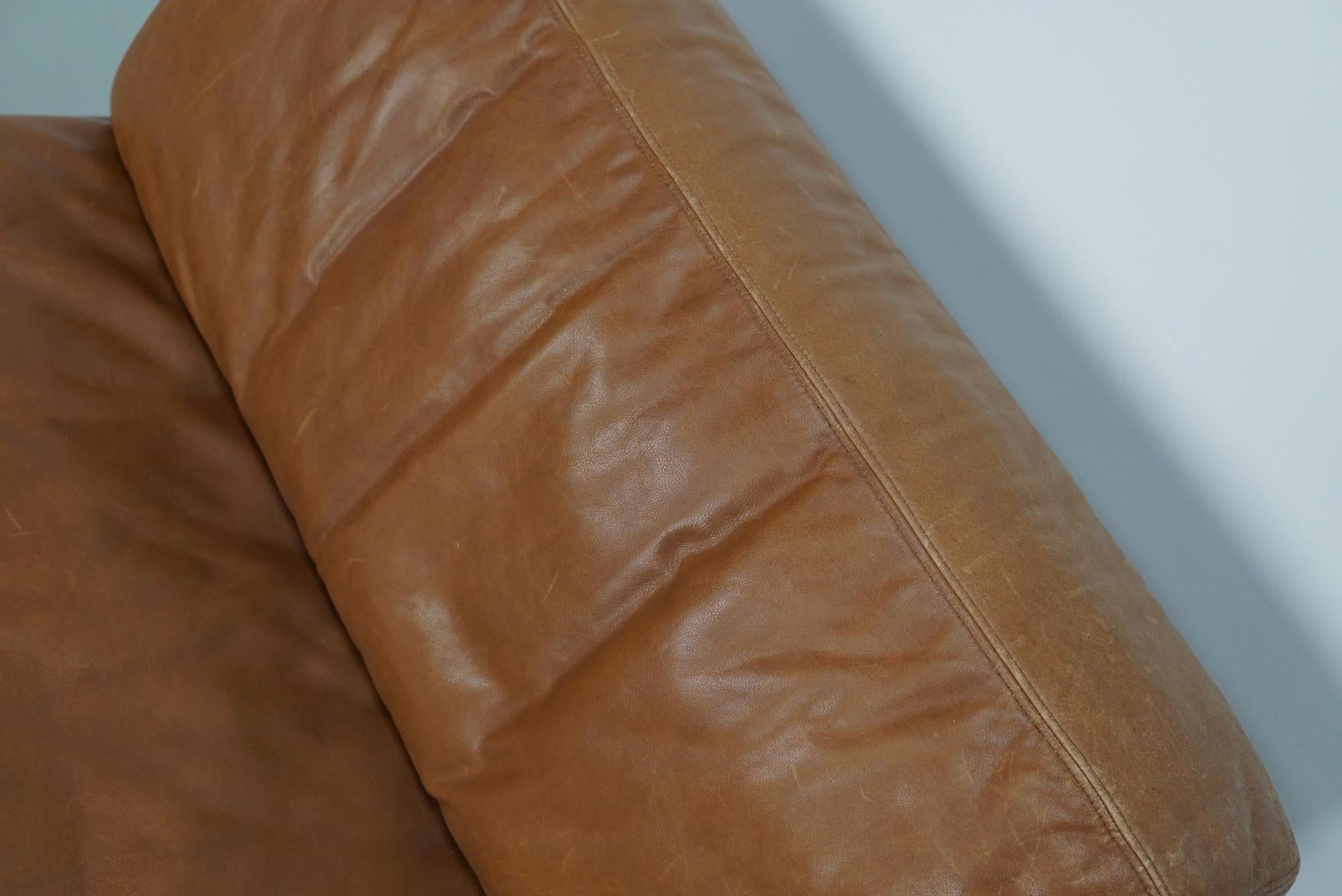 De Sede DS 76 Chaise longue / Canapé-lit en cuir cognac, Suisse, années 1970 en vente 6