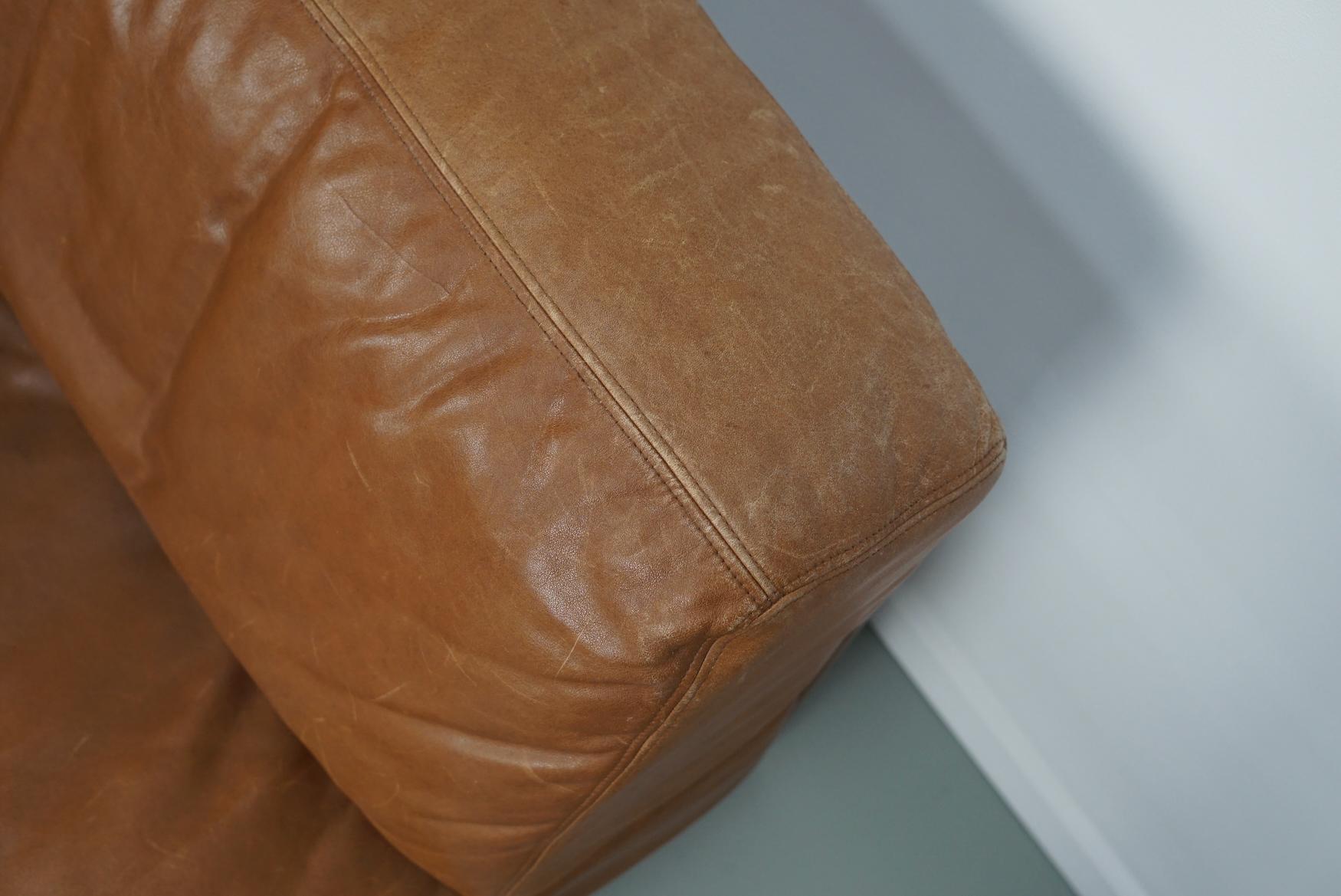 De Sede DS 76 Chaise longue / Canapé-lit en cuir cognac, Suisse, années 1970 en vente 7