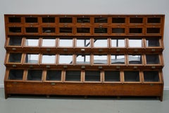 Very Large Dutch Oak Grocery Store / Haberdashery Shop Cabinet, 1920/30s