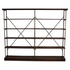 Large Oak and Iron Shelving Unit / Store Display Theodore Scherf, France 1890s