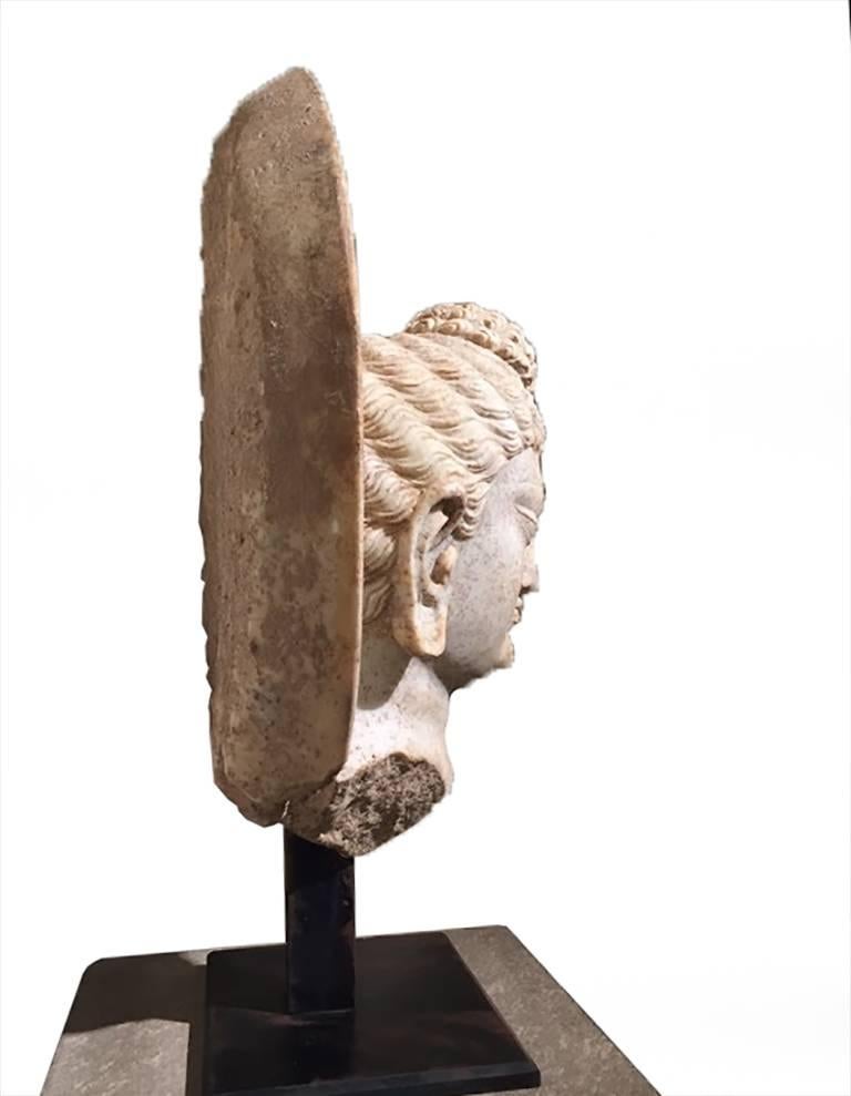 Other Marble Head of Buddha with Ring For Sale