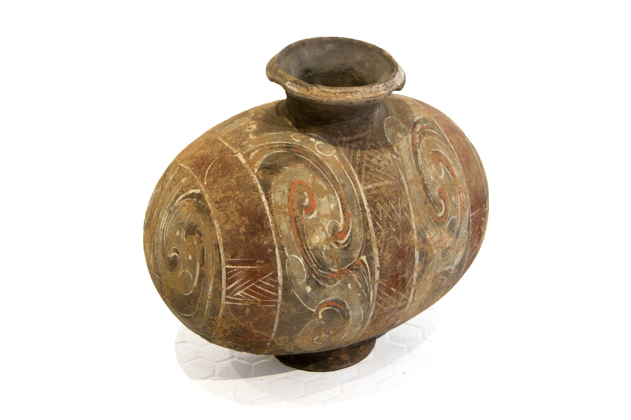 Chinese Han Cocoon Shaped Vessel For Sale