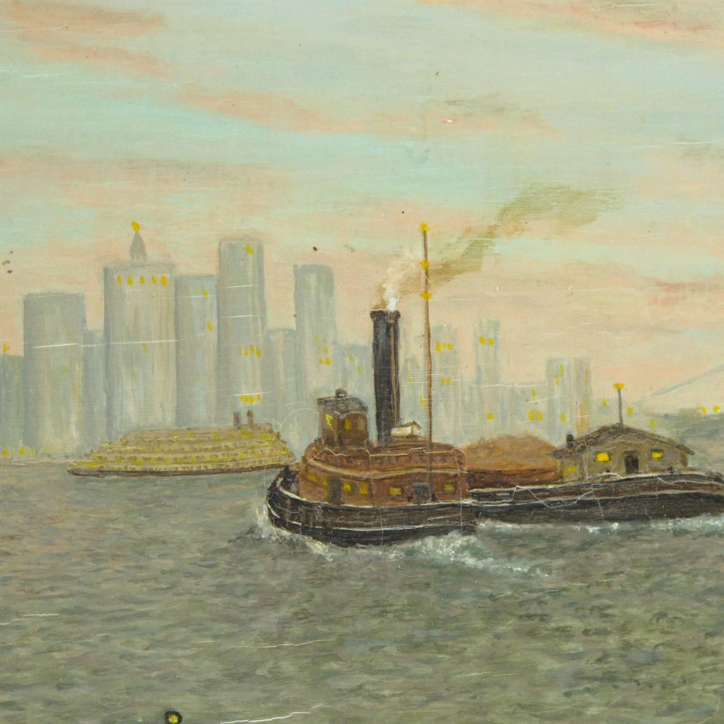 ocean liner painting