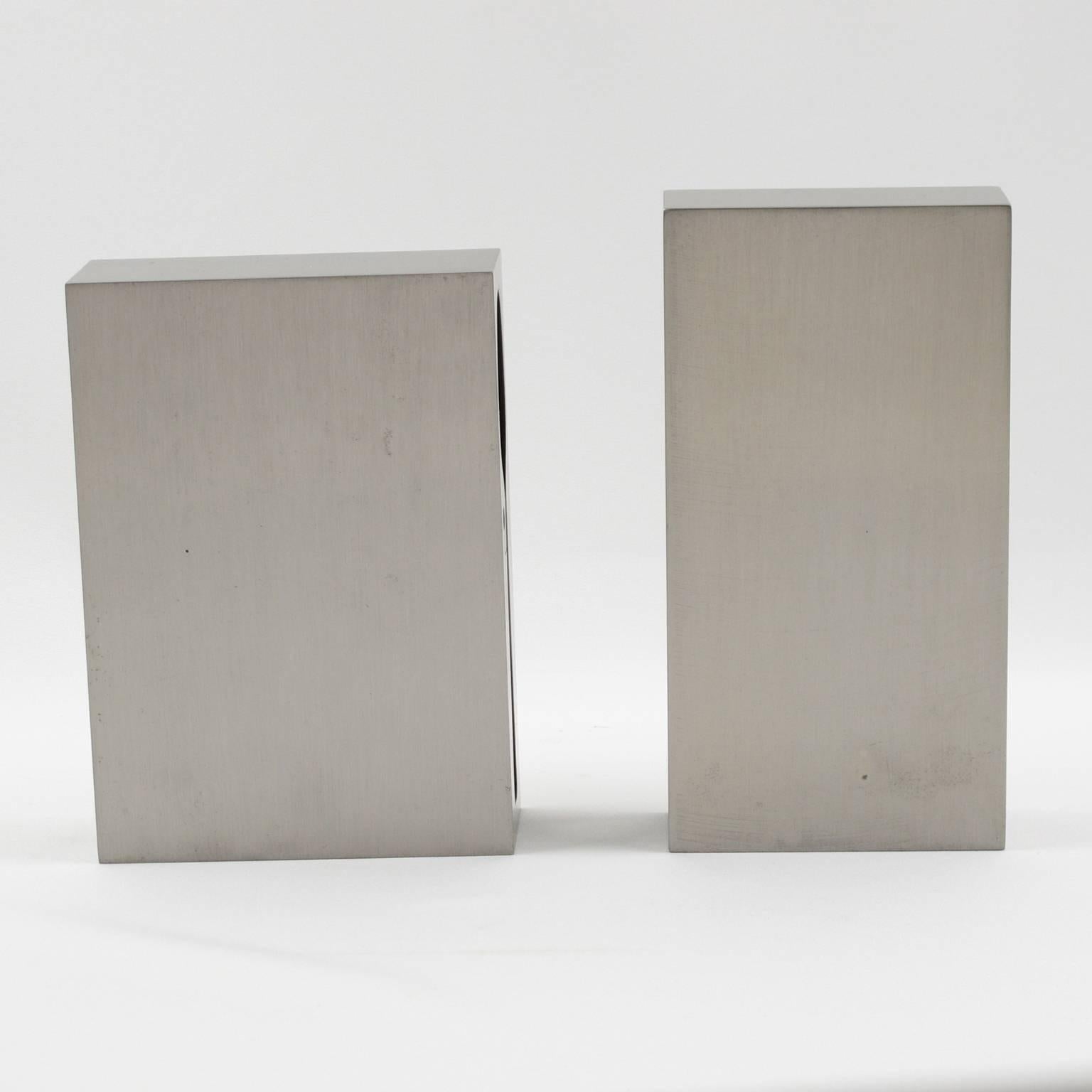 Late 20th Century Industrial Pair of Stainless Steel Spoon Mold Sculpture, Bookends