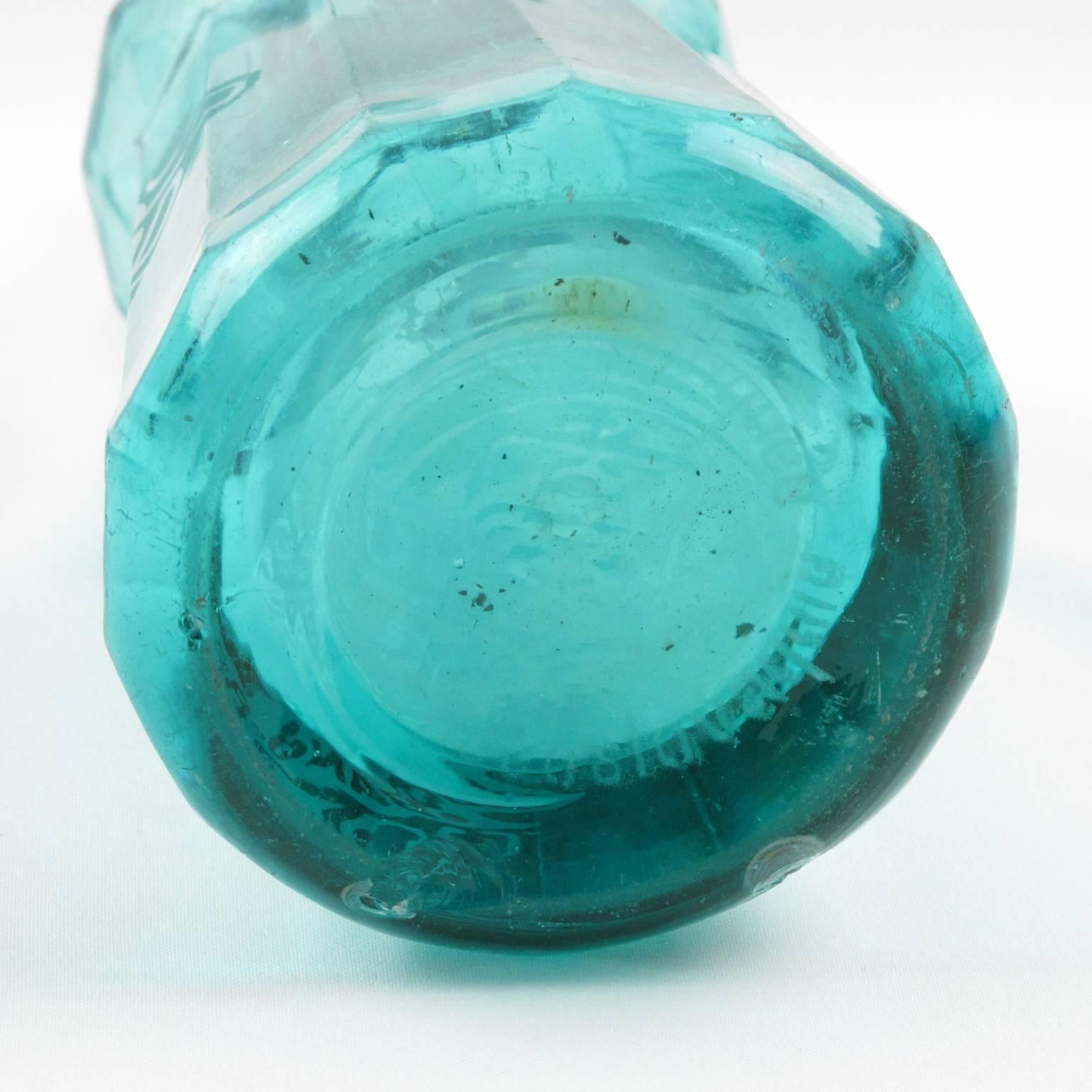French Soda Siphon Seltzer Glass Bottle for Bar, circa 1932 4