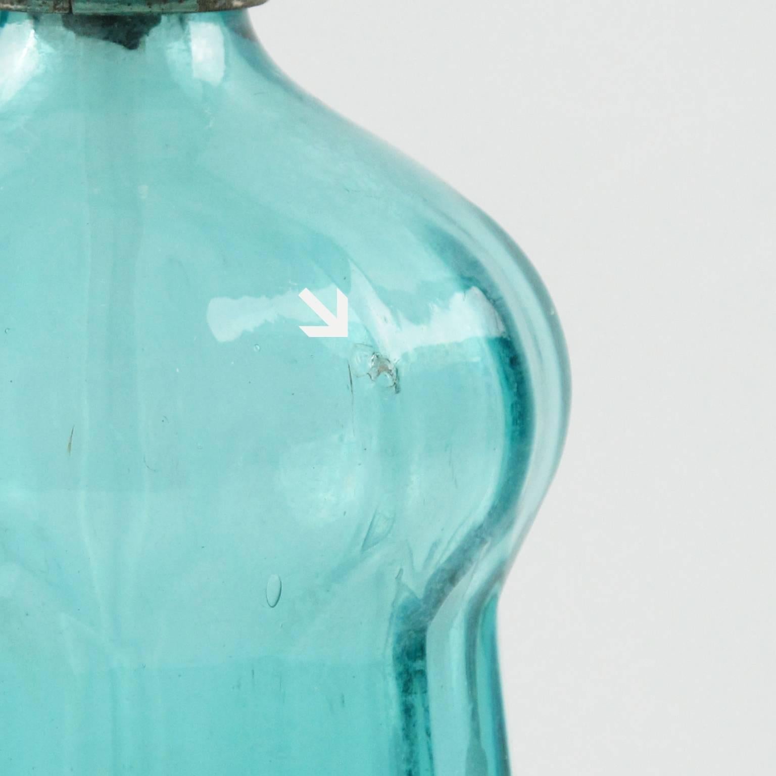 French Soda Siphon Seltzer Glass Bottle for Bar, circa 1932 5