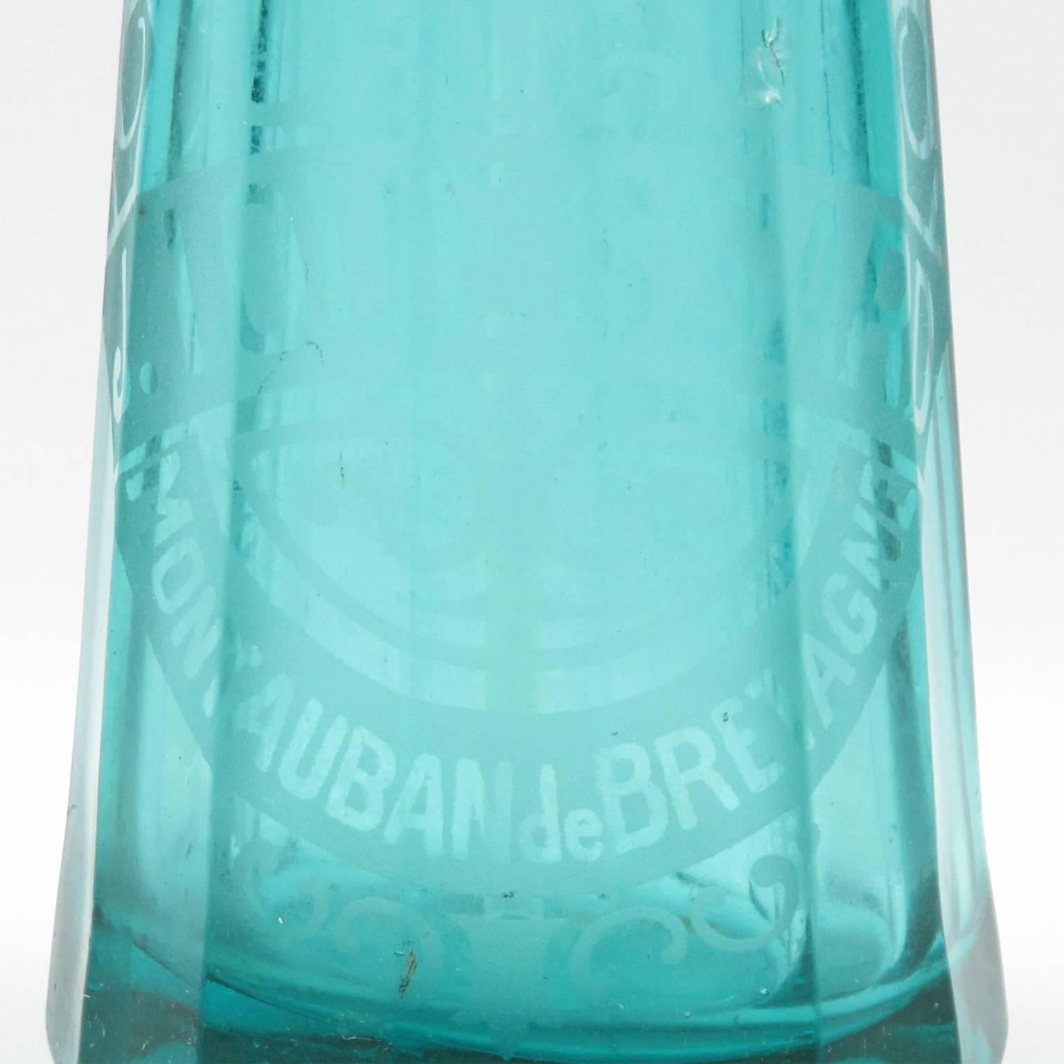 French Soda Siphon Seltzer Glass Bottle for Bar, circa 1932 1