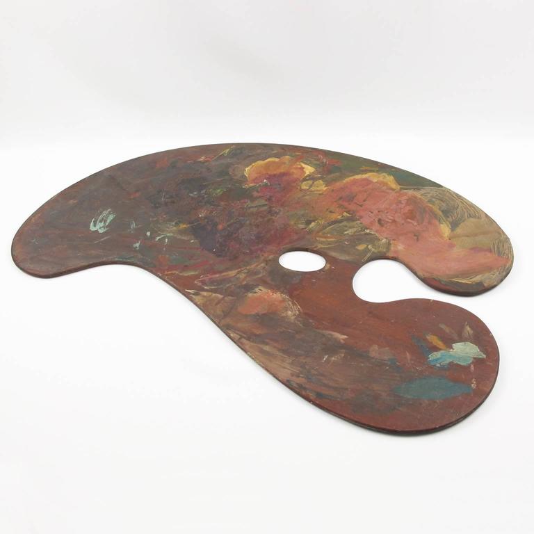 wooden painter's palette