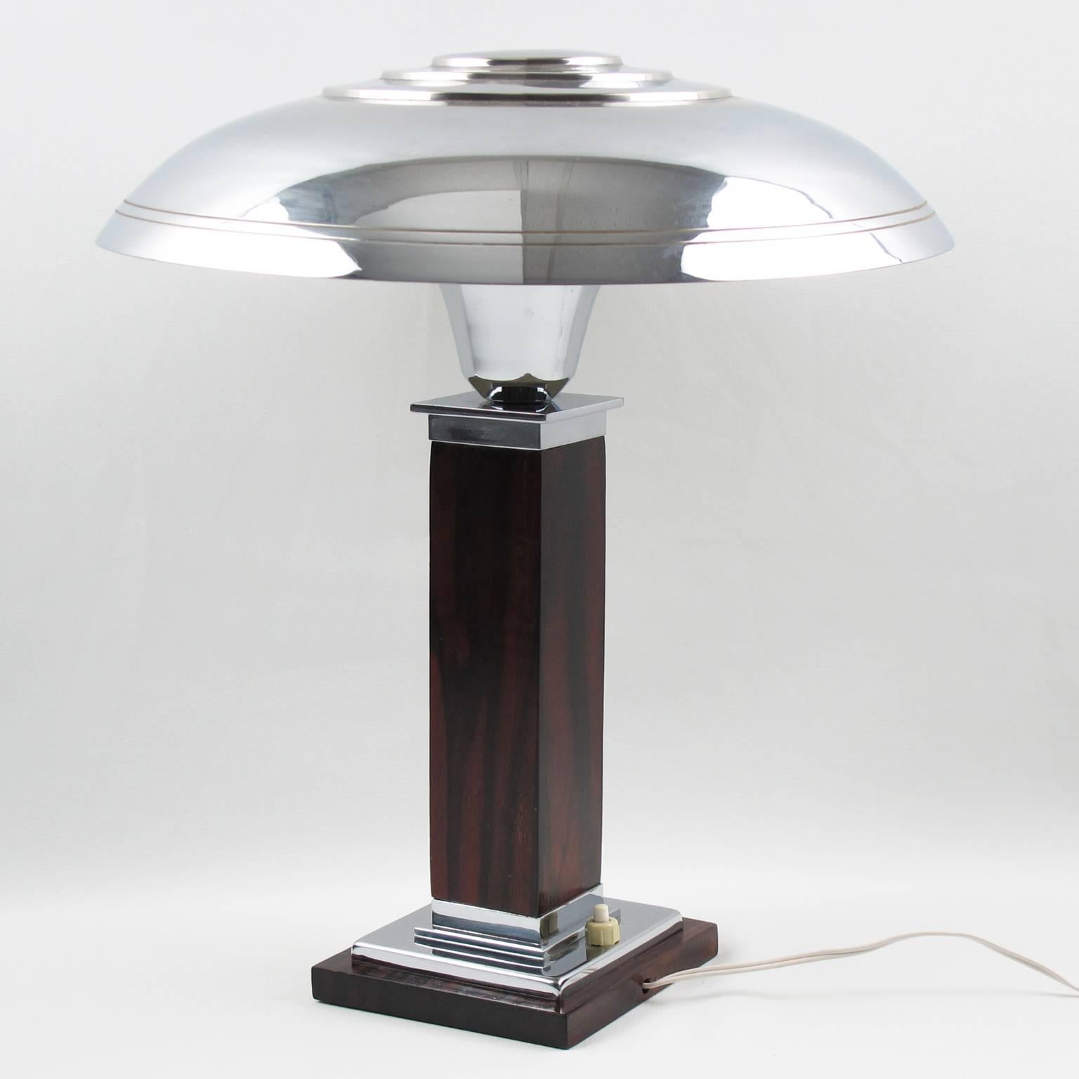 art deco chrome lamp