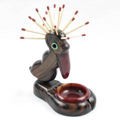 Macassar & Bakelite YZ Bird Ashtray Match Striker by Henry Howell for Dunhill
