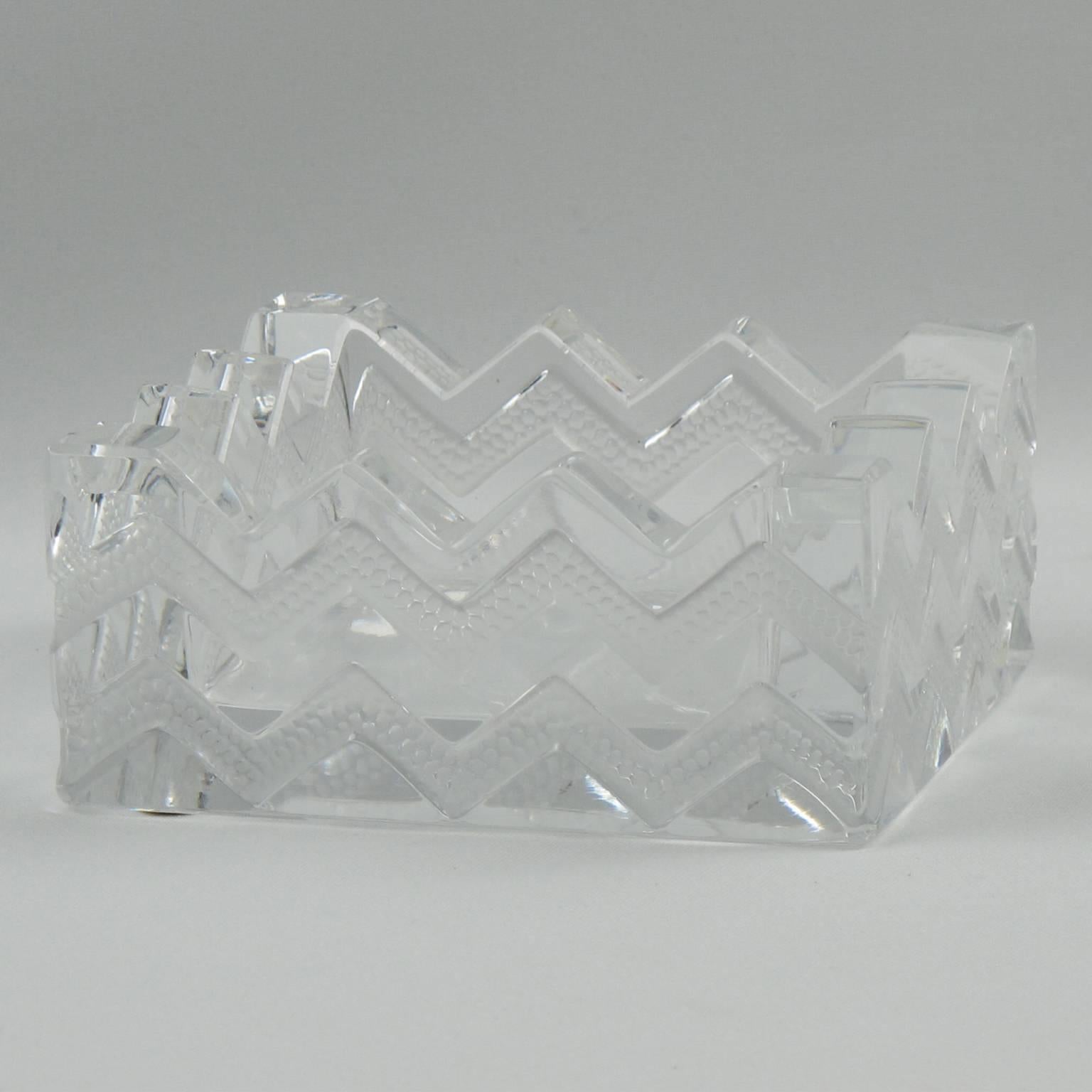lalique crystal ashtray