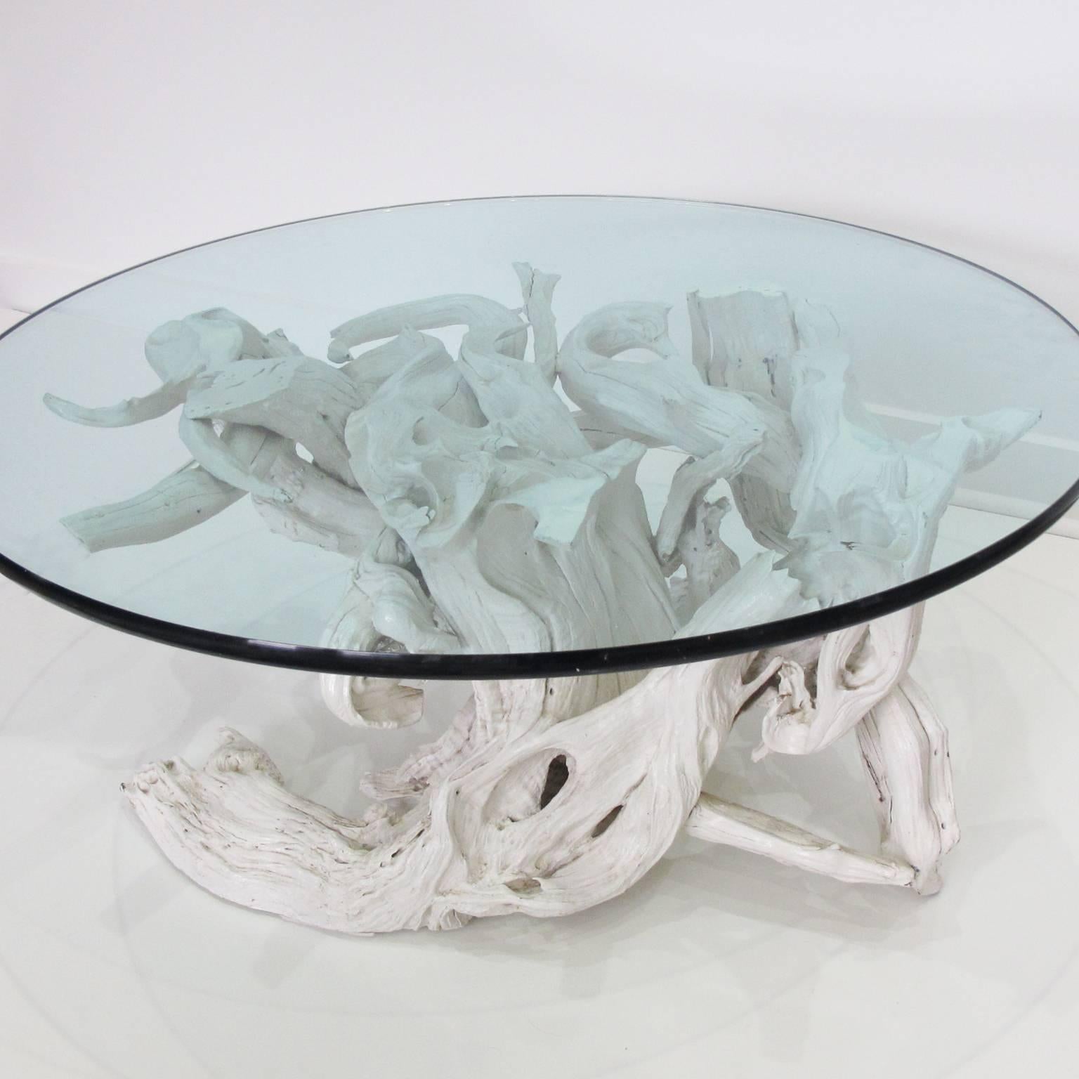 white driftwood table