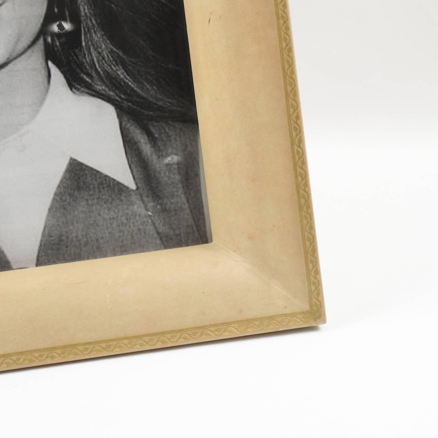 Mid-Century Modern Parchment Picture Photo Frame, France, circa 1960s 1