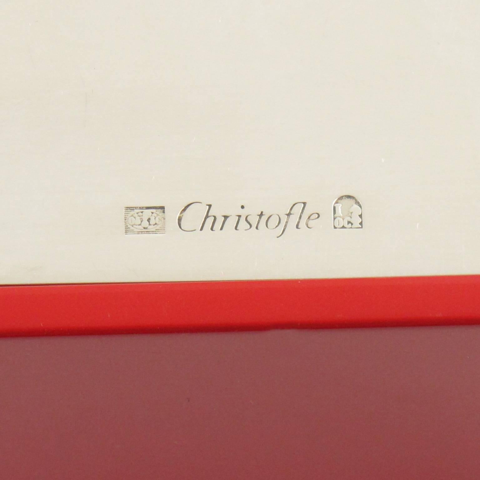 Modern Silver Plate and Lacquer Vertigo Box Designed by Andrée Putman for Christofle