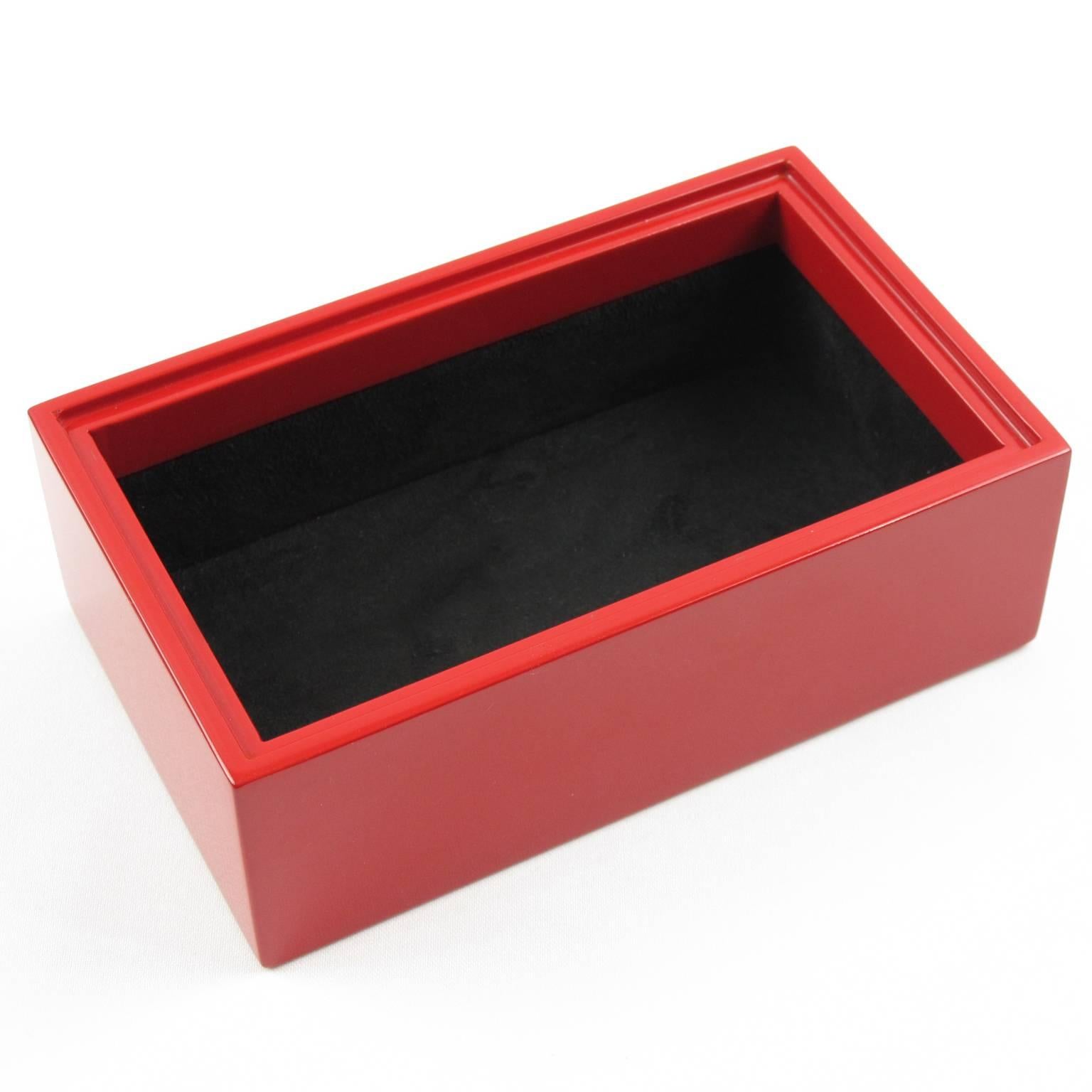 French Silver Plate and Lacquer Vertigo Box Designed by Andrée Putman for Christofle