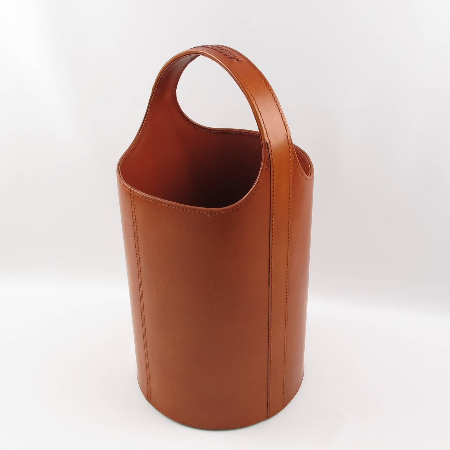 faux leather waste can