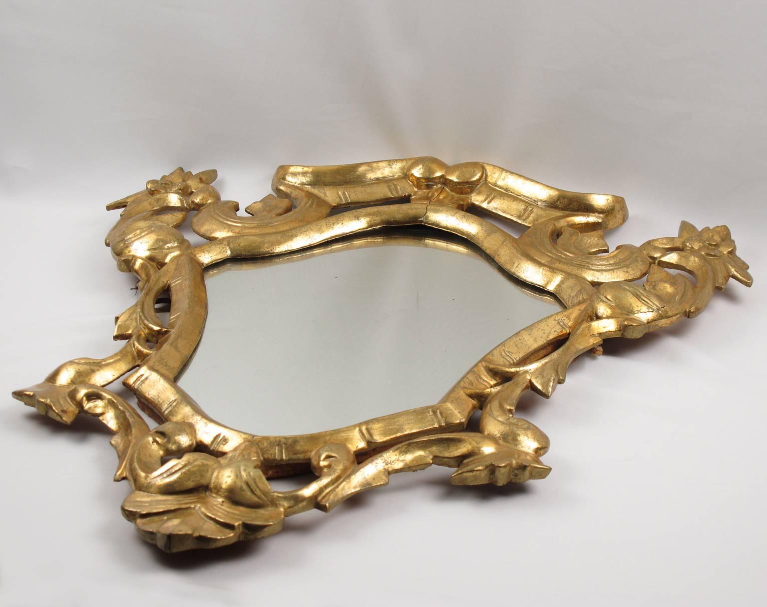 rococo hand mirror