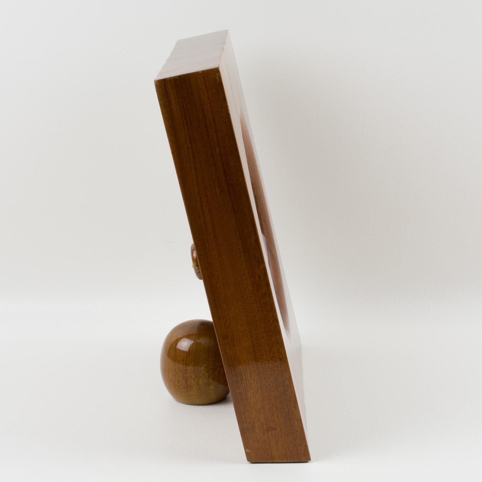 Italian Emanuele Pantanella Italy Geometric Wood Picture Frame For Sale