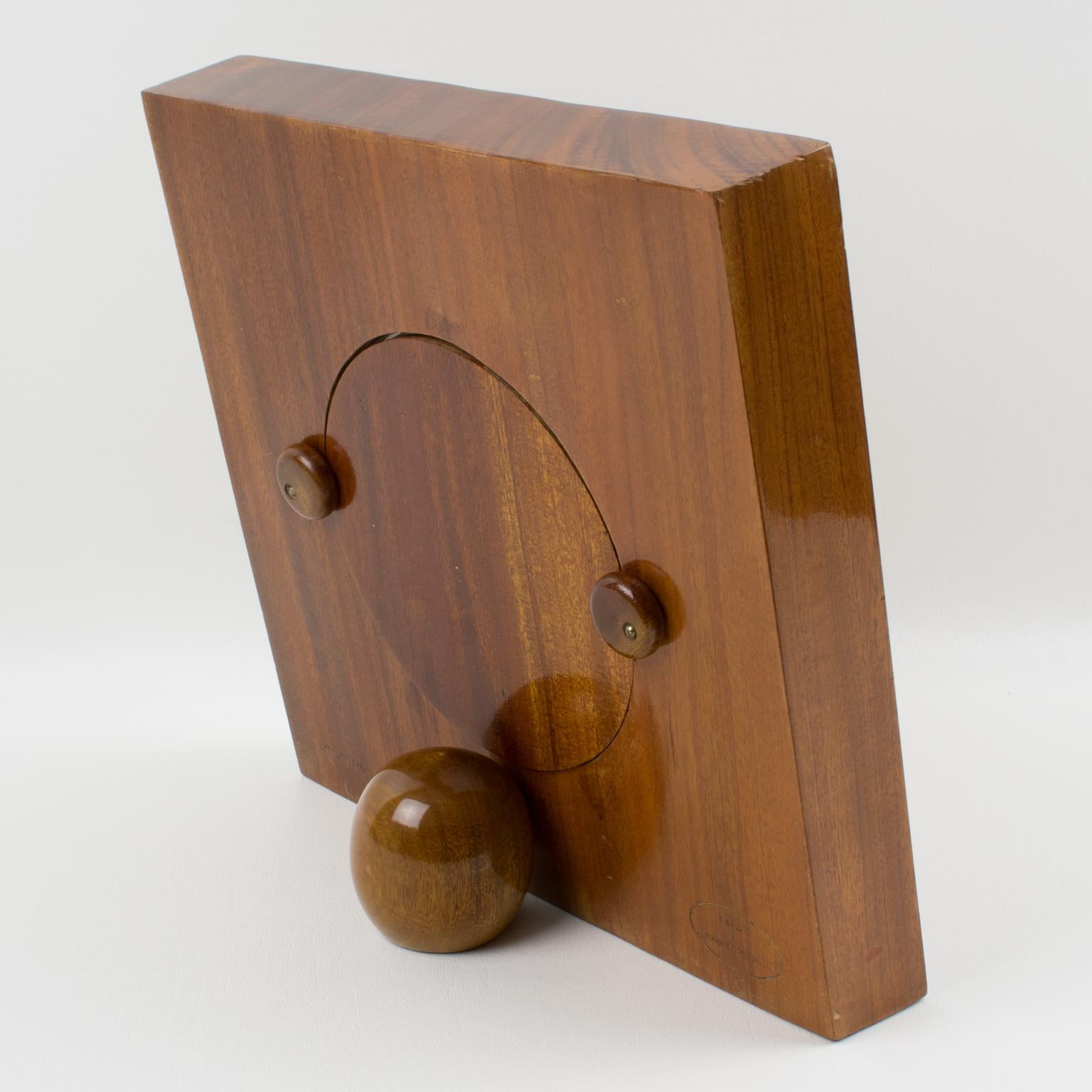 Emanuele Pantanella Italy Geometric Wood Picture Frame In Good Condition For Sale In Atlanta, GA