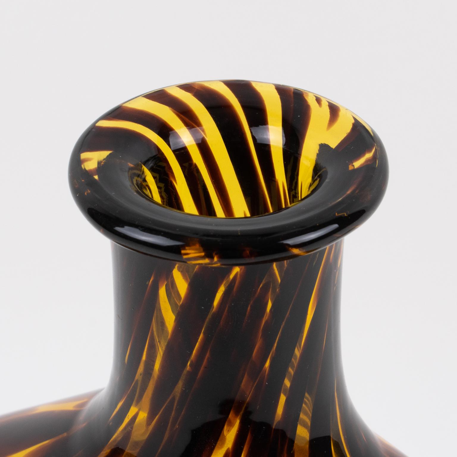 Christian Dior Home Tortoiseshell Glass Barware Pitcher and Decanter, circa 1960 For Sale 8