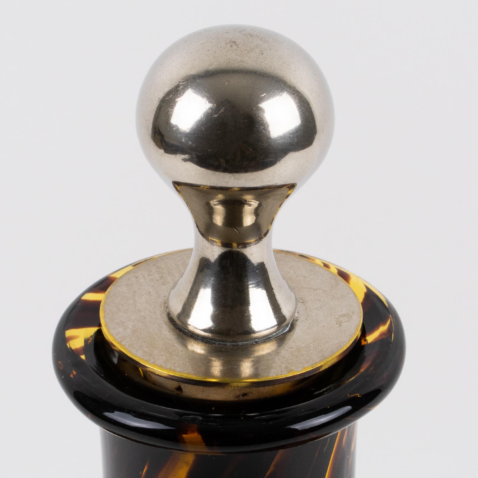 Christian Dior Home Tortoiseshell Glass Barware Pitcher and Decanter, circa 1960 For Sale 9
