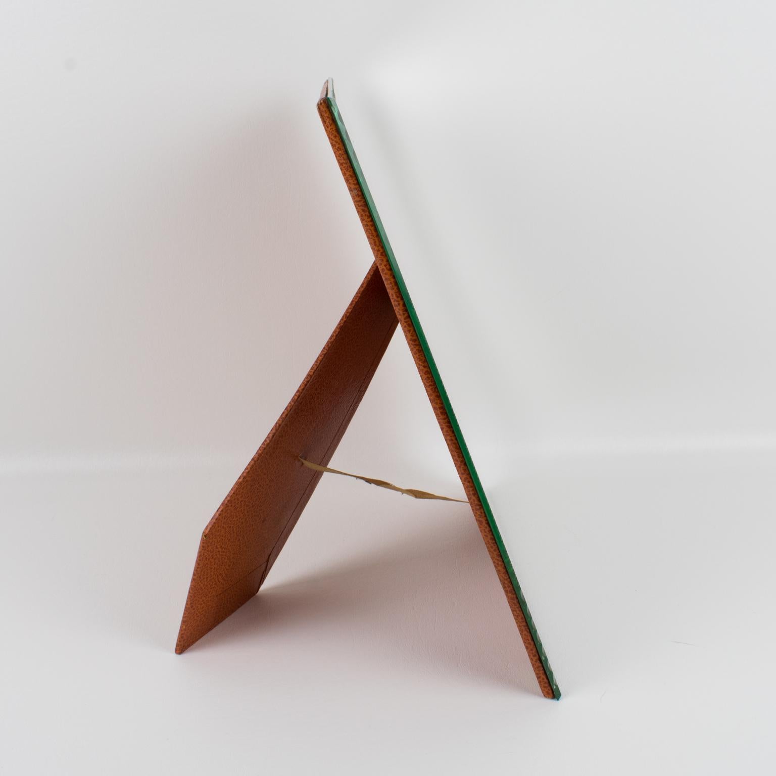 French Mirrored Glass Picture Frame, circa 1940 In Excellent Condition For Sale In Atlanta, GA
