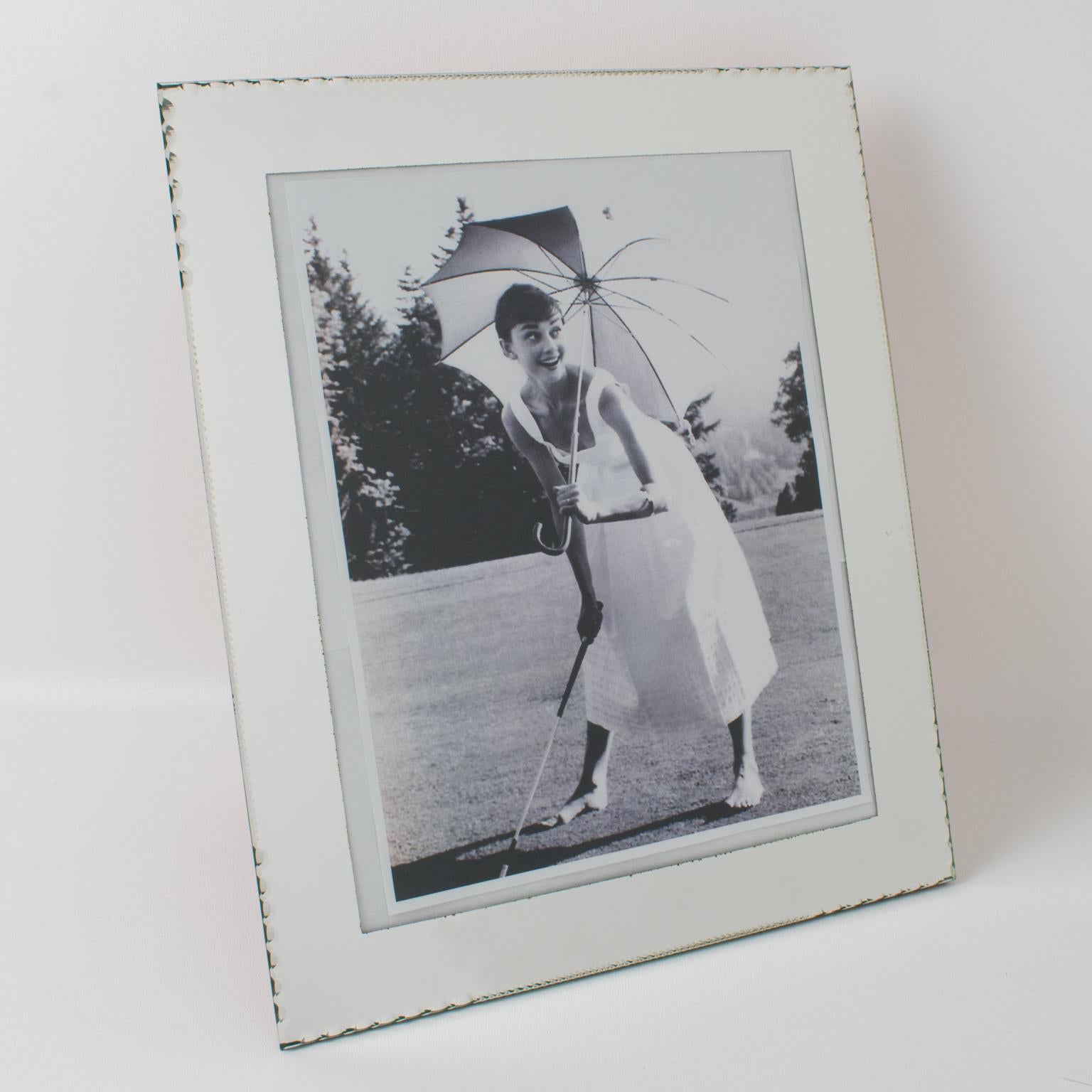Hollywood Regency French Mirrored Glass Picture Frame, circa 1940 For Sale