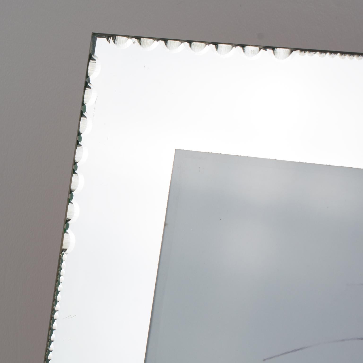 French Mirrored Glass Picture Frame, circa 1940 For Sale 3