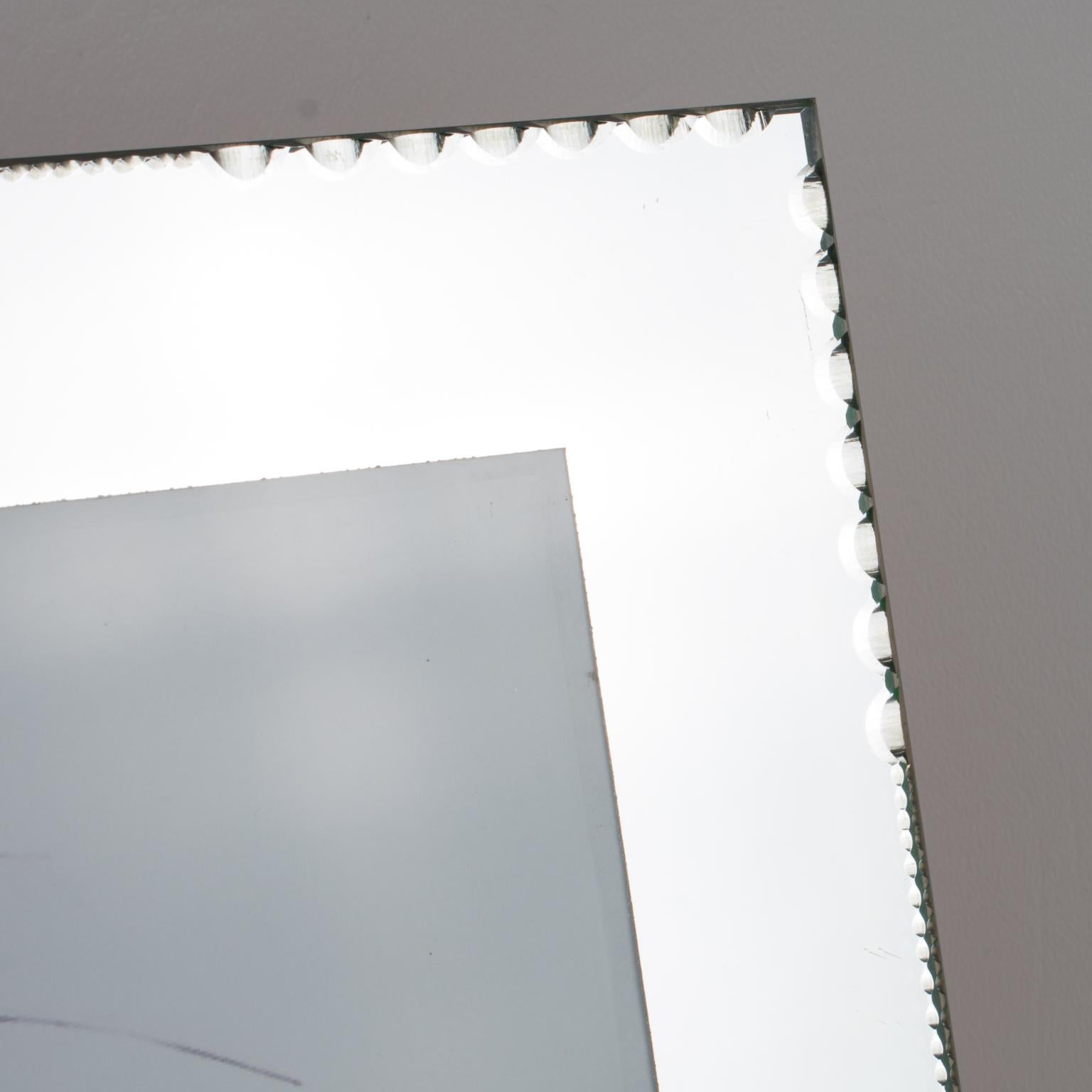 French Mirrored Glass Picture Frame, circa 1940 For Sale 1