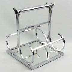 Jacques Adnet Art Deco Barware Flaschenhalter Träger, um 1930