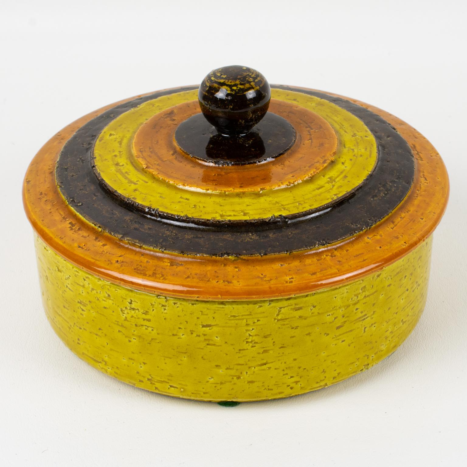 Bitossi for Rosenthal Netter Ceramic Box and Two Bowls Vide Poche, circa 1960 In Excellent Condition For Sale In Atlanta, GA