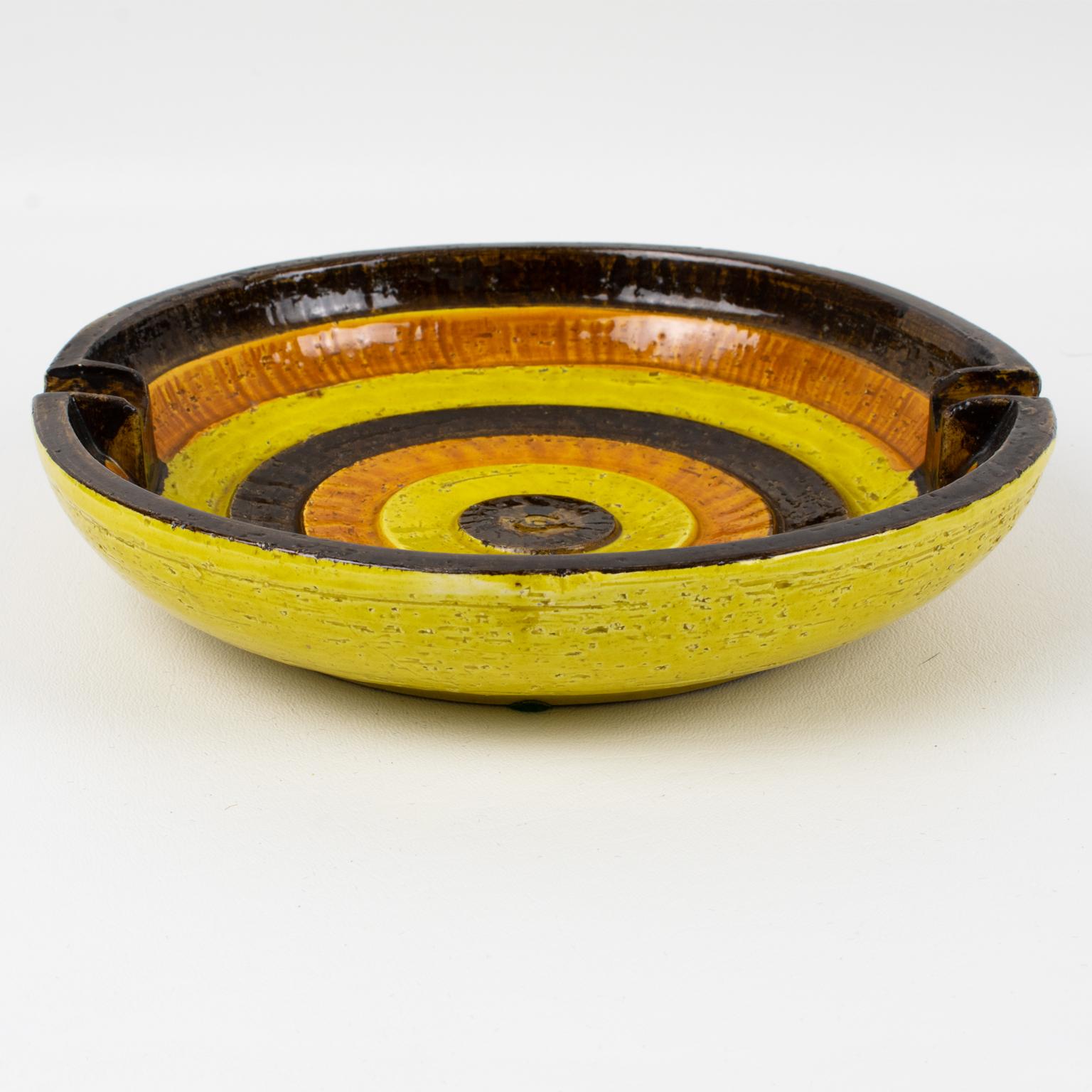 Bitossi for Rosenthal Netter Ceramic Box and Two Bowls Vide Poche, circa 1960 For Sale 4