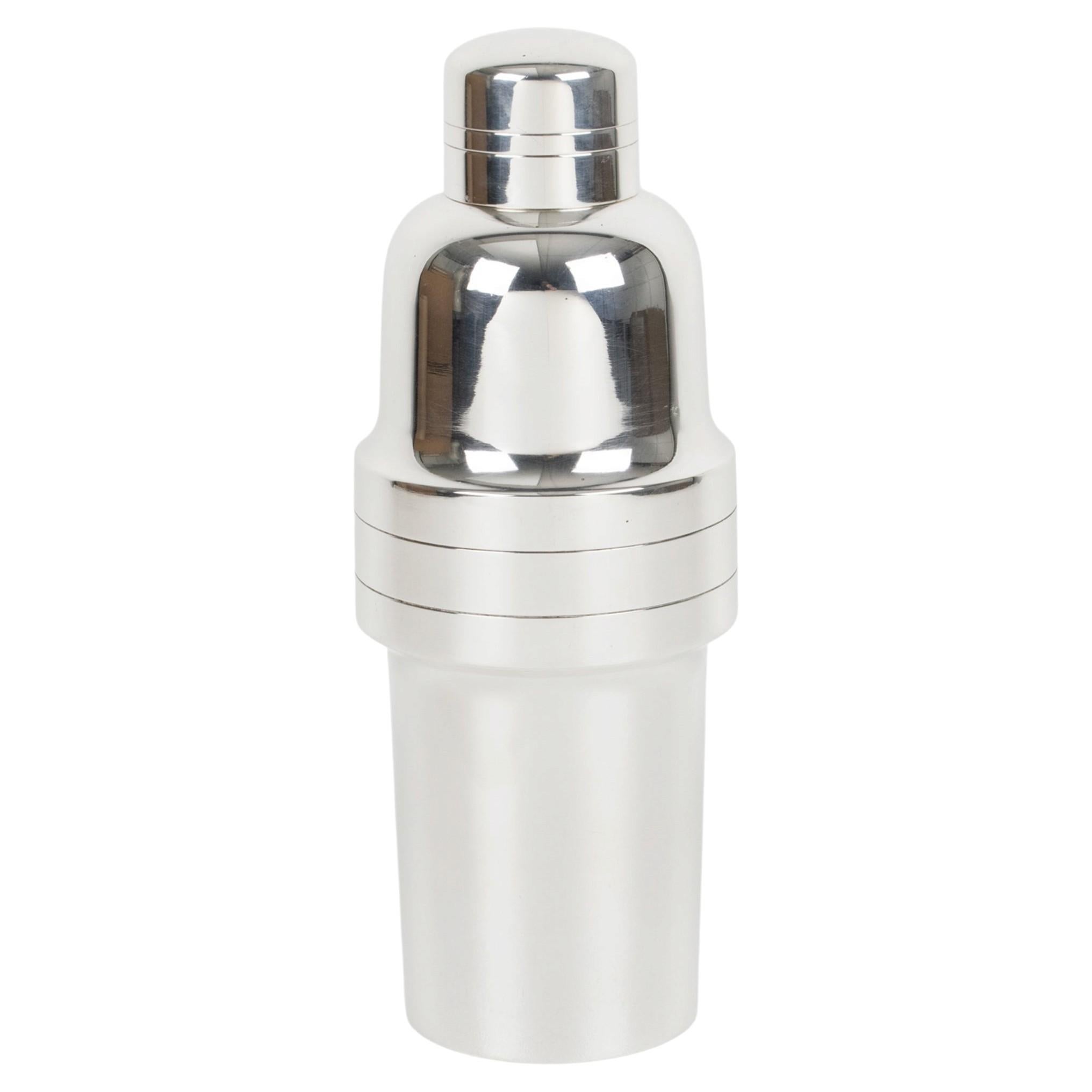 Art Deco Silver Plate Cocktail Shaker by CGF Lyon, France For Sale
