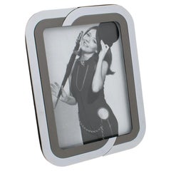 Cadre photo en chrome et bronze avec design cinétique, circa 1970