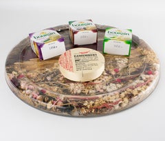 Christian Dior Plateau Plateaux Lucite, blé et fleurs séchées, années 1970