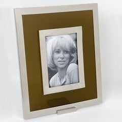 Moderner Bilderrahmen aus Lucit und Metall, 1970er Jahre, Mitte des Jahrhunderts