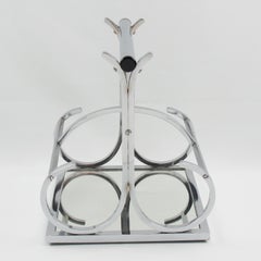 Portabotellas Art Decó Jacques Adnet, hacia 1930