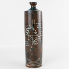 Yvon Roy for Atelier Montgolfier Glazed Terracotta Ceramic Vase, circa 1950
