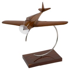 Art Deco Wood and Metal Airplane Aviation Propeller Model, circa 1930
