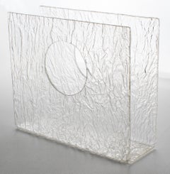 Portariviste in lucite effetto ghiaccio di Willy Rizzo, circa 1970
