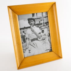 Varnished Carved Sycamore Picture Photo Frame, Italy circa 1940