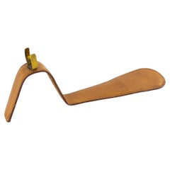 Dupré-Lafon Art Deco Modernist Stitched Leather Bottle Holder, circa 1940