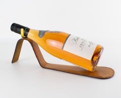 Dupré-Lafon Art Deco Modernist Stitched Leather Bottle Holder, circa 1940